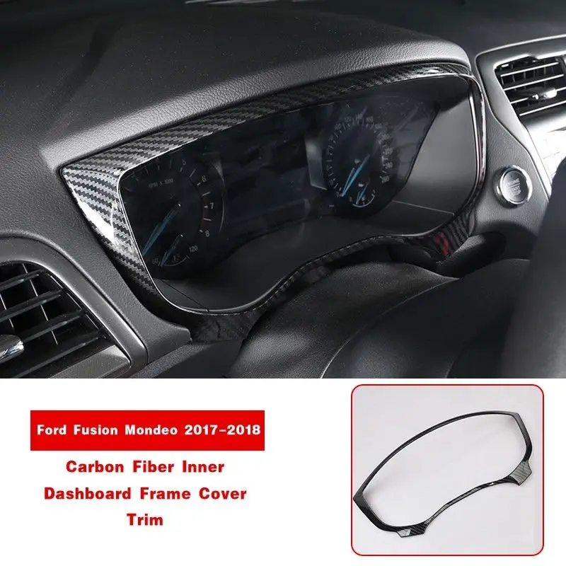 Красный черный карбоновое волокно ABS Внутренняя Рамка приборной панели Накладка для Ford Fusion Mondeo 2013- интерьерные молдинги Новая мода