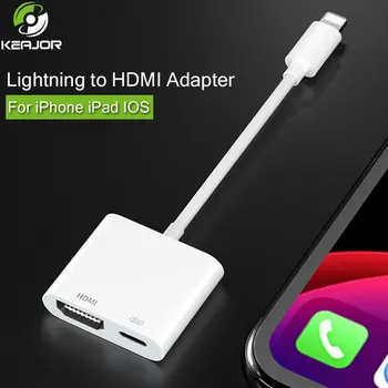 

1080P HD 4K For iPhone iPad HDMI Adapter to TV Lightning HDMI Digital AV Adapter Cable Connector For Apple iPhone 11 XS 8 iPad