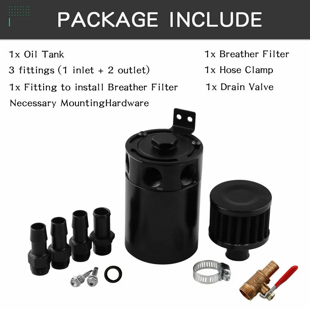 Запчасти масляный бак может ловить резервуар Сапун фильтр алюминиевый сплав черный