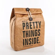 1 шт. сумка для ланча Tyvek коричневая крафт-Бумажная Сумка прочная многоразовая ручная сумка Герметичная сумка для пикника вечерние подарочная упаковка