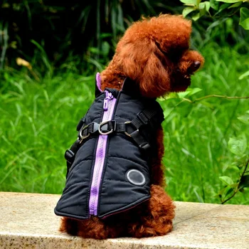 Waterproof Dog Harness Jacket Pet Dog Clothes Puppy Winter Warm Pet Clothing Vest For Small Dogs Shih Tzu Chihuahua Pug Coats 6