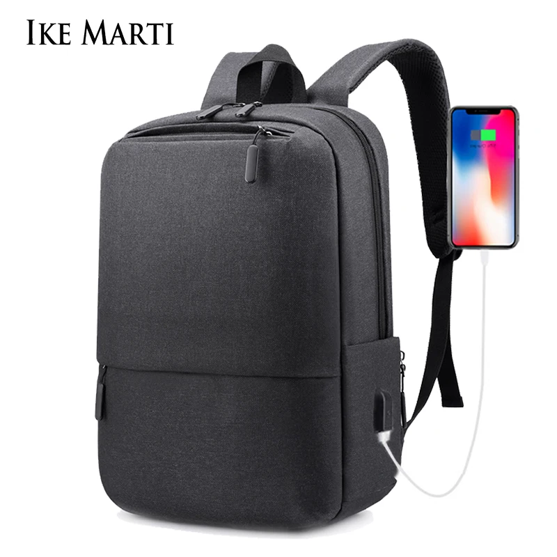 IKE MARTI Ultralight Laptop Backpack Men 15.6 Inch Office Work Slim Backpacks Business Bag Thin Women Back Pack | Багаж и сумки