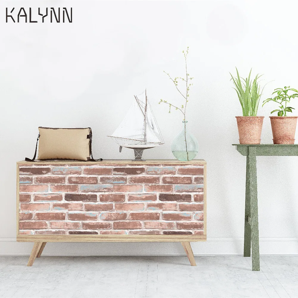 Vintage Brick Textured Wallpaper  Walls Decor Embossed Living Room Bedroom Wall Diy Renovation 3D Self-Adhesive Mural Wallpaper