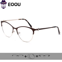 Полуоправы для женщин Кошачий оптический дизайн близорукость очки для плавания очки Рамка мощность очки