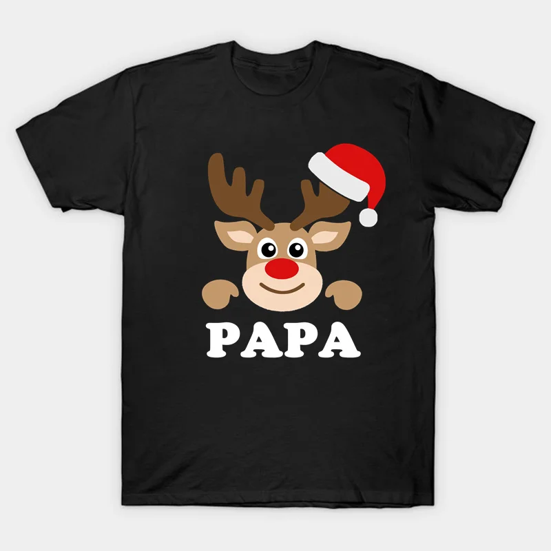 Lindos trajes navideños a juego para la familia con ciervos, camisetas de aspecto familiar, ropa para papá, mamá, bebé, camisetas para padre, madre, niños, hija e hijo