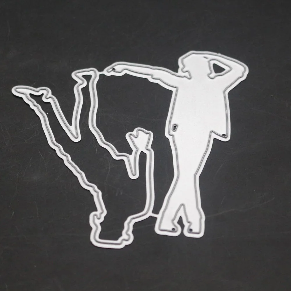 People Dancing Metal Cutting Dies Dancer Frame Decoration Troqueladora Stencil Scrapbooking New Craft Stamps And Dies