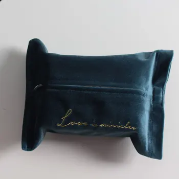 

High Grade Velvet Tissue Box Exquisite Tissue Box For Living Room Bedside Cabinet Bathroom Multi-functional
