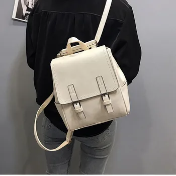 

2020 new arrival women's backpack PU Below 20 Litre Fashion notebook school bags mini backpack cute green girl bag blue