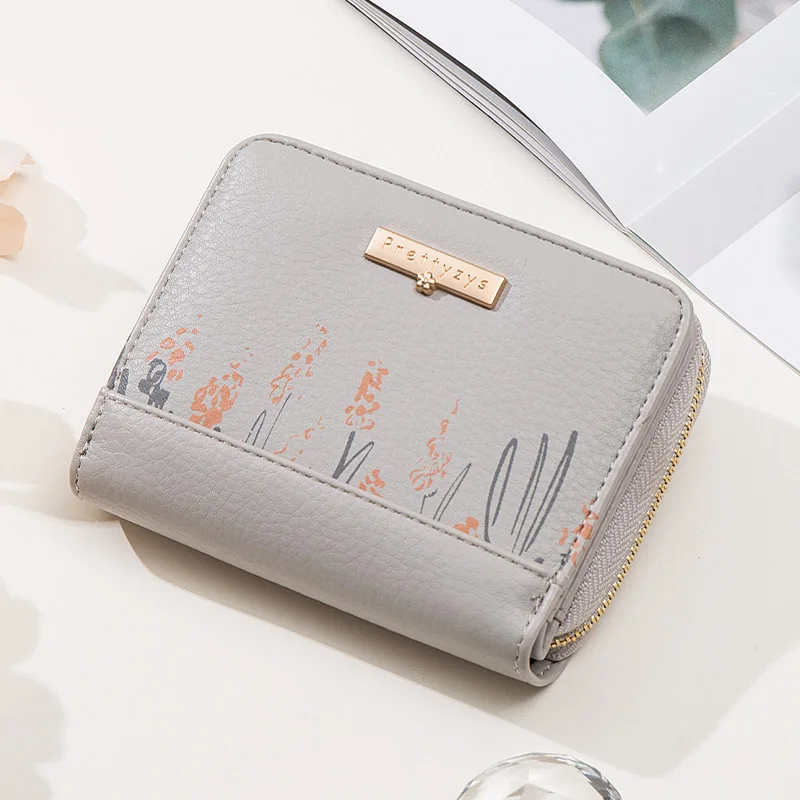 

Brand Short Wallet Women Fashion Printing Small Coin Purse Zipper Hasp Card Holder Wallets for Women Portfel Damski