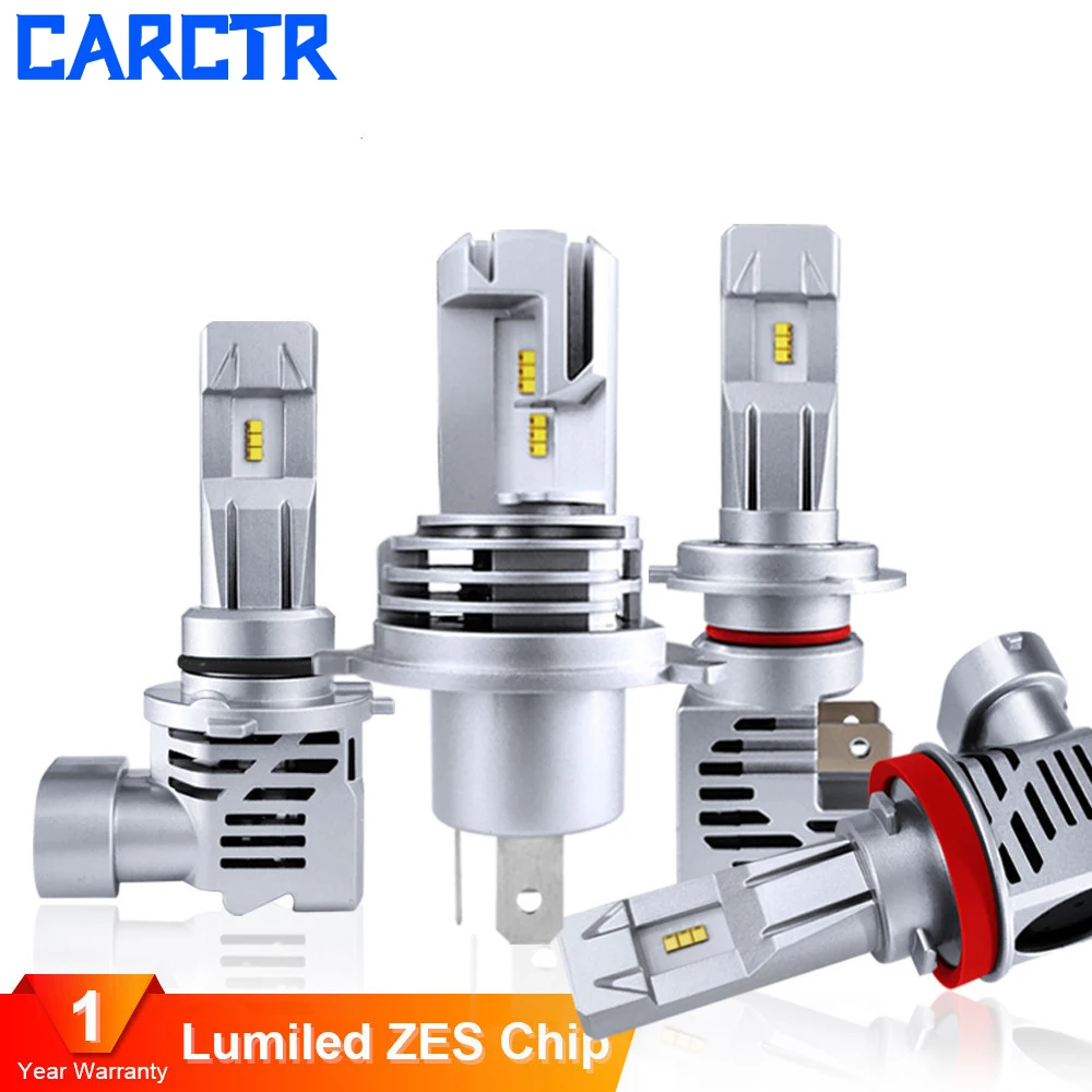 

ZES Chips Car Led Headlights Bulbs H4 Led H7 Lamps H11 H1 9012 12V 4000LM 60W 6500K 1:1 Mini Size Headlamps Car Light Accessory