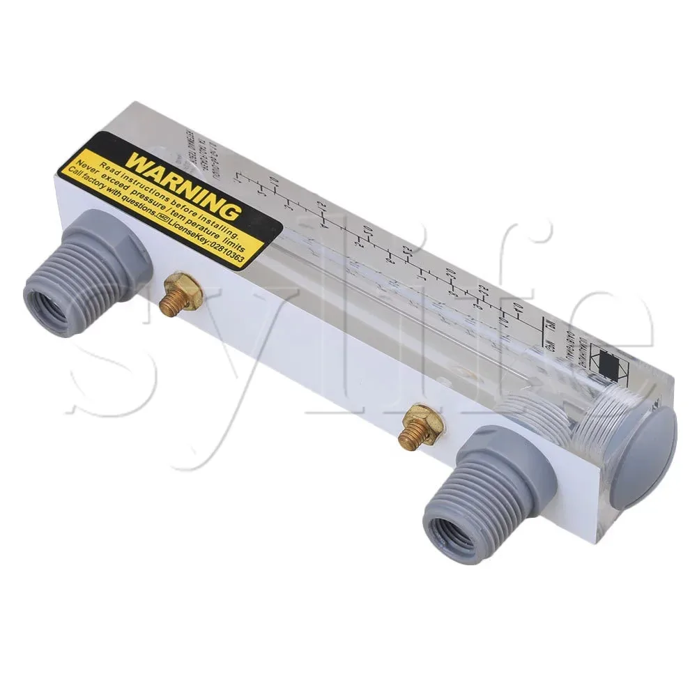 Flow Meter Water Flow Meter LZM-15 0.2-1GPM 1-4LPM Panel Type Water Flowmeter Measurement Tool