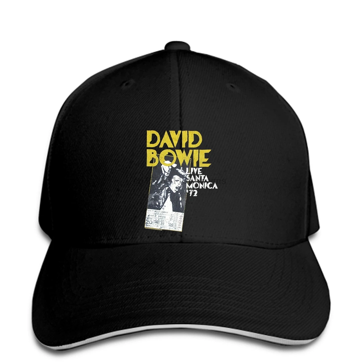 Усиленная винтажная бейсболка с изображением Дэвида Боуи Live Santa Monica 72 Star ViP, уникальная бейсболка g. Mans, бейсболка с козырьком