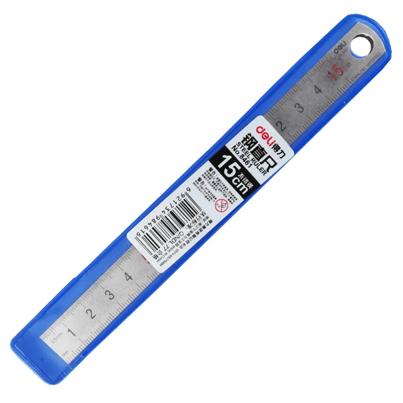 

Wholesale Deli 8461 15cm Steel Ruler Stainless Rule Steel Ruler Small Ruler