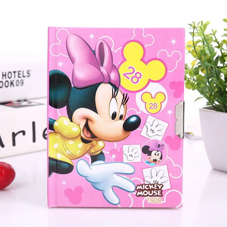 Disney Princess cute A5 notebook Minnie Frozen с паролем Человек паук мультфильм мальчик канцелярский