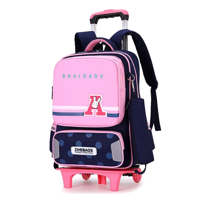 Luggage School Backpacks Girls School Bag Rolling Kids Wheeled