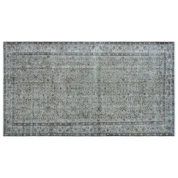 

Handmade Gray Vintage Overdyed Turkish Area Rug 147x267 Cm-4'10''X8'9''