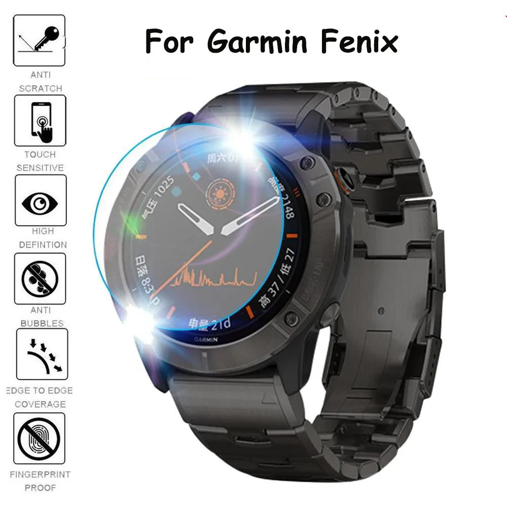 Закаленное стекло с полным покрытием для Garmin Fenix 6S 6 6X Pro Защитная пленка экрана