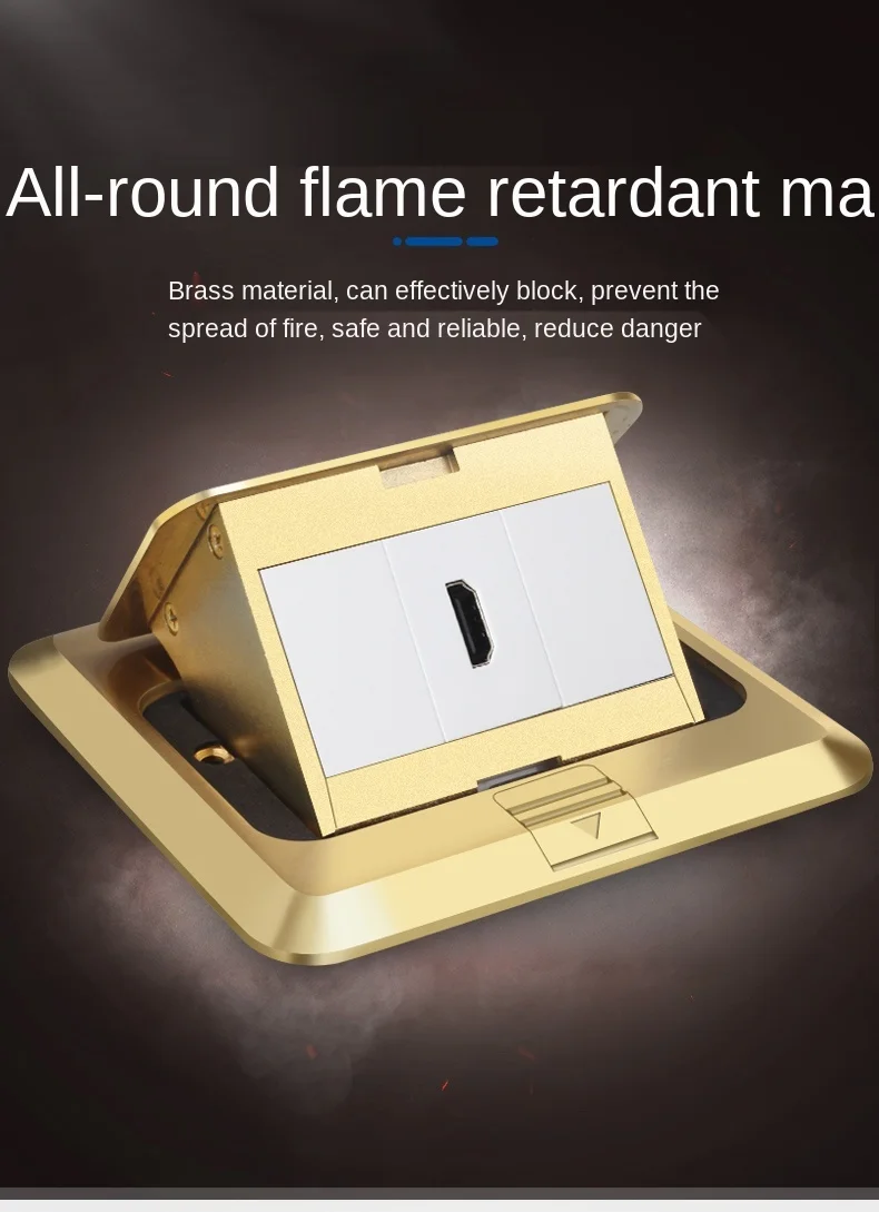 Soquete hdmi pop-up escondido, soquete multimídia, metal