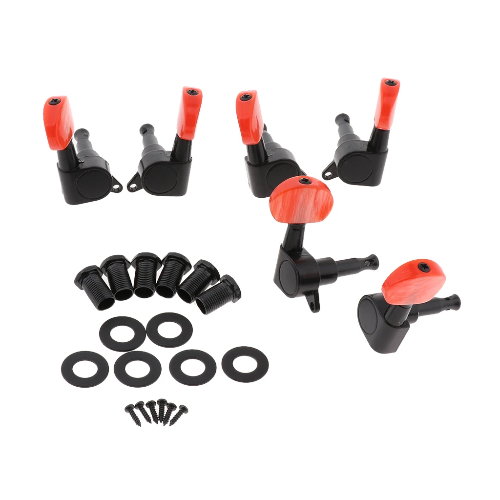 6pcs 3L 3R Guitar String Tuning Pegs Tuners Machine Heads Replacements Part