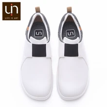UIN Брисбен/Гайана повседневные кроссовки для женщин/мужчин из микрофибры кожаные туфли на плоской подошве белые модные Лоферы Легкая удобная обувь