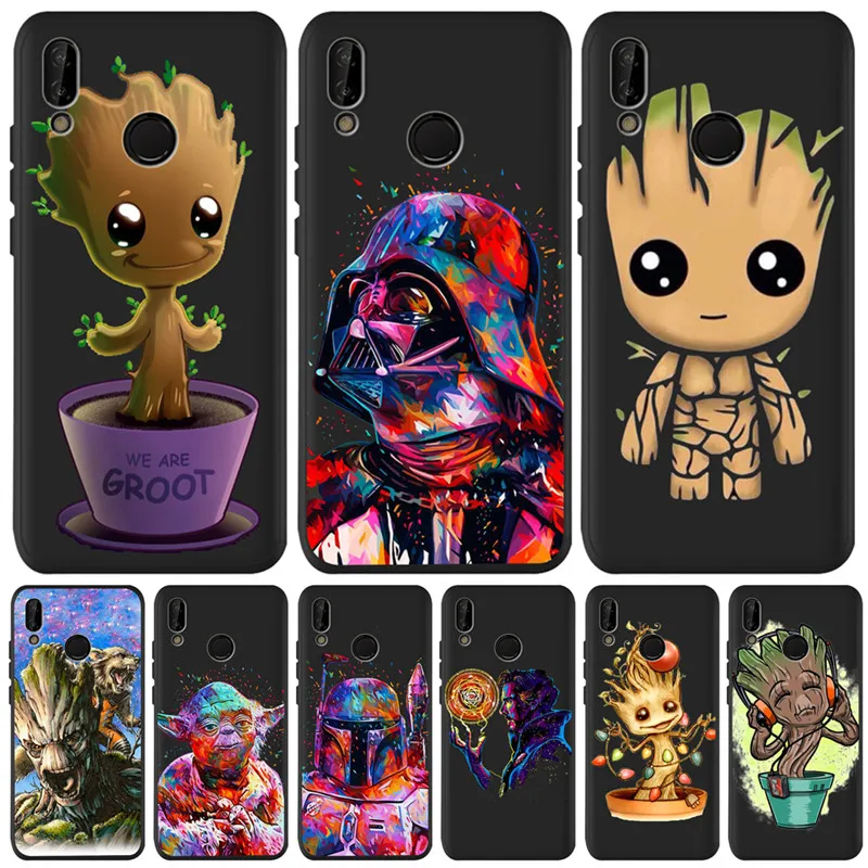 

groot Marvel For Huawei P8 P10 P20 P30 Mate 10 20 Honor 8 8X 8C 9 V20 10 Lite Plus Pro phone Case Cover Coque silicone soft tpu