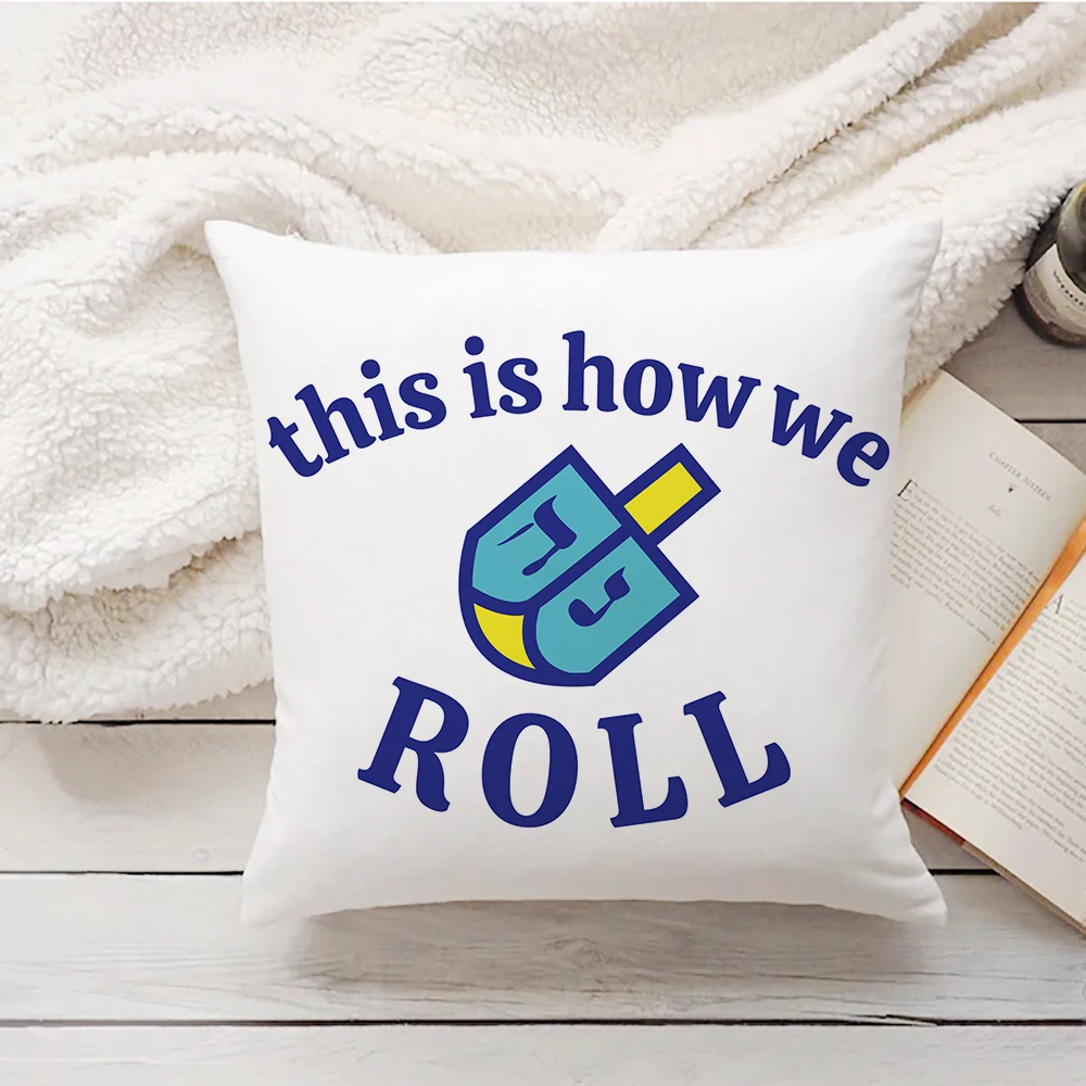 Festive Hanukkah Cushion Cover for Home and Office Decor