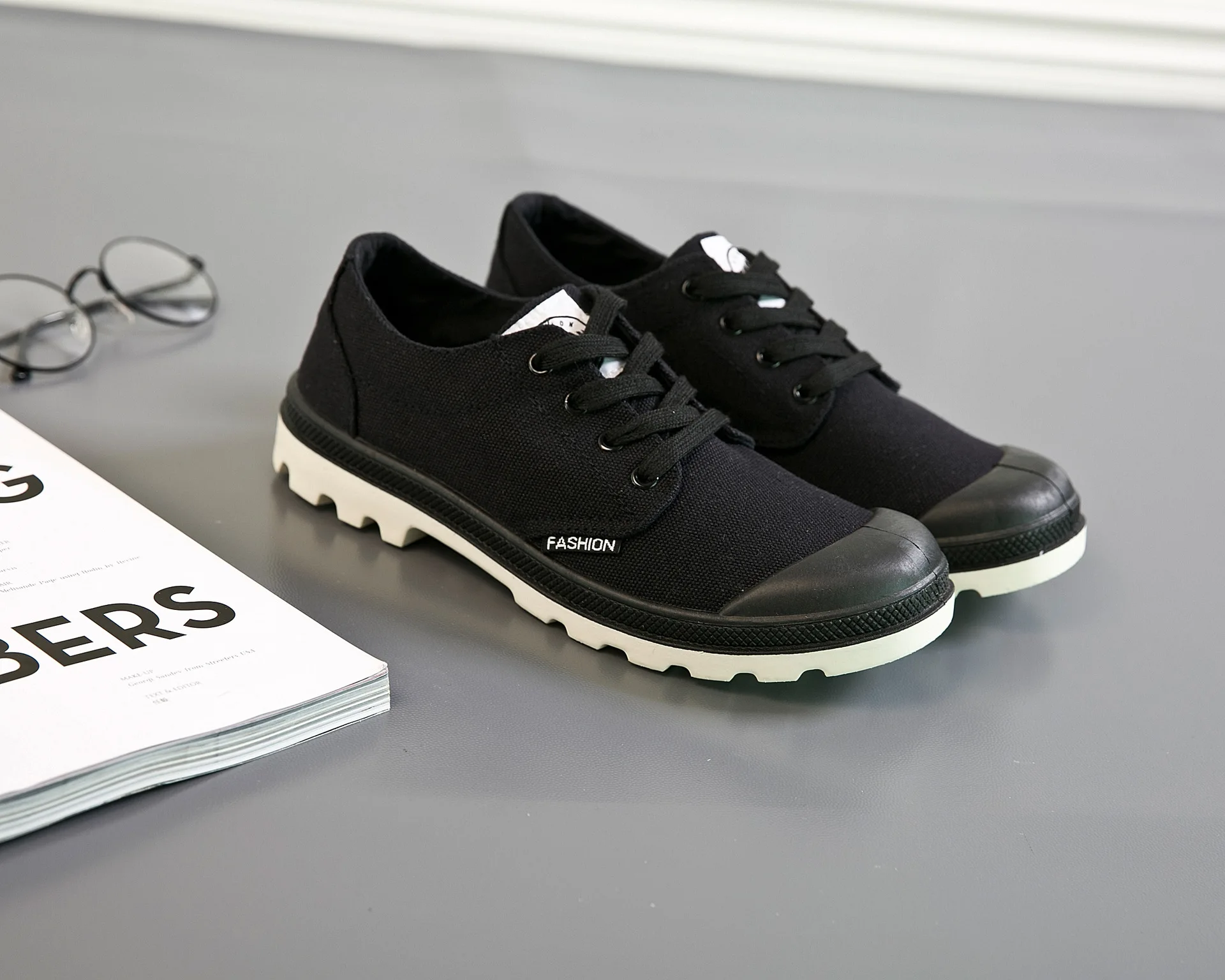 

Spring And Autumn MEN'S SHOES Casual Shoes Men's Korean-style Trend hu wai ban Shoes Solid Color Lace-up Shoes Flat Keel Thin Sh