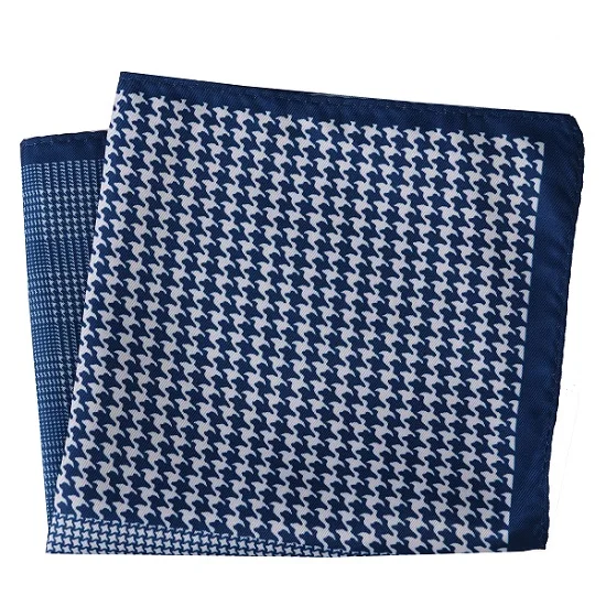 Tailor Smith New Designer Pocket Square Handkerchief Houndstooth Floral Paisley Strip Printing Soft Handkerchief Men Chest Towel - Цвет: DPH107 Pocket Square