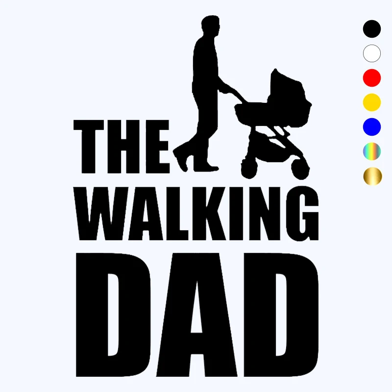 CK3054#The walking dad funny car sticker vinyl decal silver/black auto stickers for bumper window | Автомобили и мотоциклы