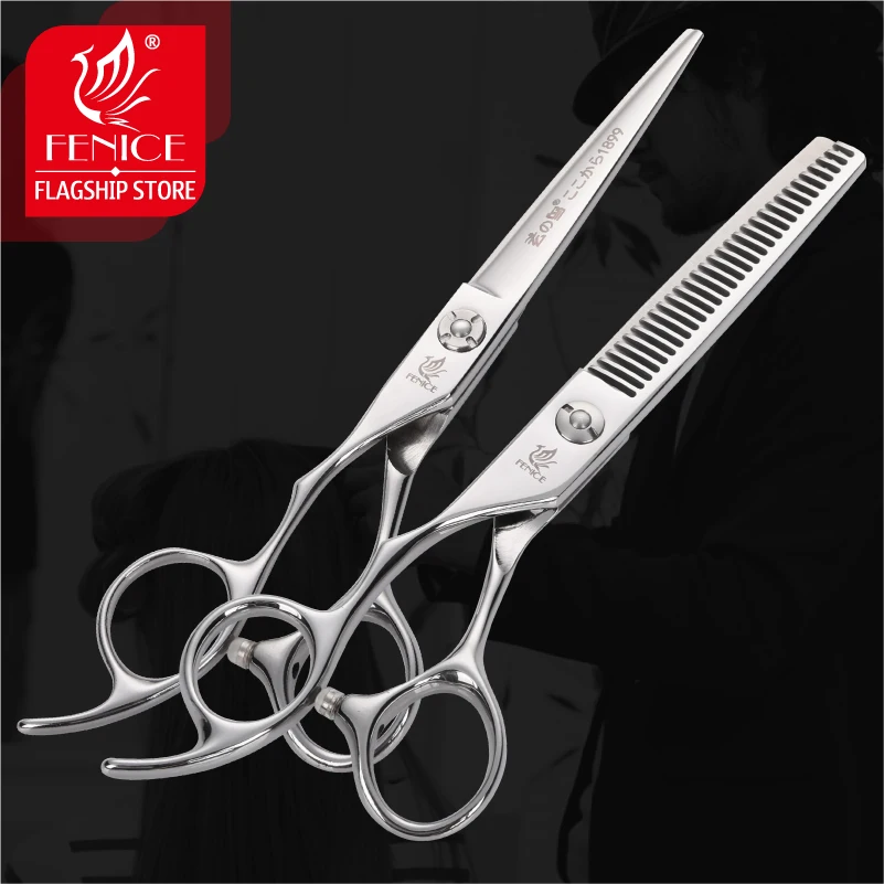 Fenice 6 Inch Professional Hair Scissors Left Handed Scissors Barber sets Shears Hairdressing scissors Salon Tools 5