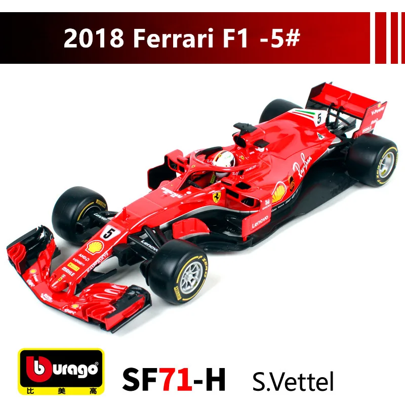 Bburago 1:18 Ferrari F1 SF-15T производитель авторизованный имитационный сплав модель автомобиля ремесла украшение Коллекция игрушек инструменты - Цвет: Серый