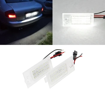 

Fits For Audi A6 C5 / 4B Sedan 1997-2004 Canbus Error Free White SMD Rear Led Number License Plate Lights 2PCs