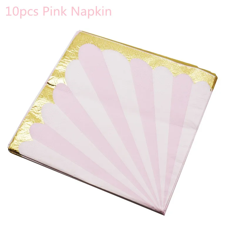 10pcs Pink1 Napkin Горячая штамповка звезда Свадебная вечеринка одноразовая посуда день рождения ребенка душ Салфетка под тарелку кружку вечерние украшения принадлежности - Цвет: 10pcs Pink1 Napkin