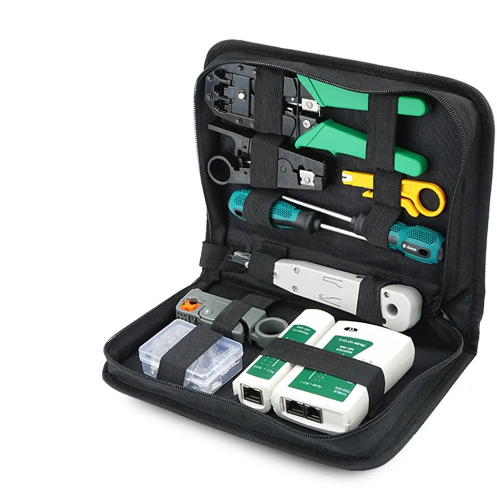 

Home Multi-Function Network Crystal Head Wiring Tool Set Three-Purpose Cable Clamp Tester Tool Kit Set