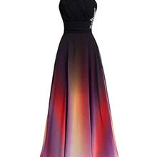 Сексуальные платья для выпускного вечера трапециевидные градиентные шифоновые длинные Формальные Вечерние платья размера плюс Омбре вечерние платья Vestido De Formatura BM224