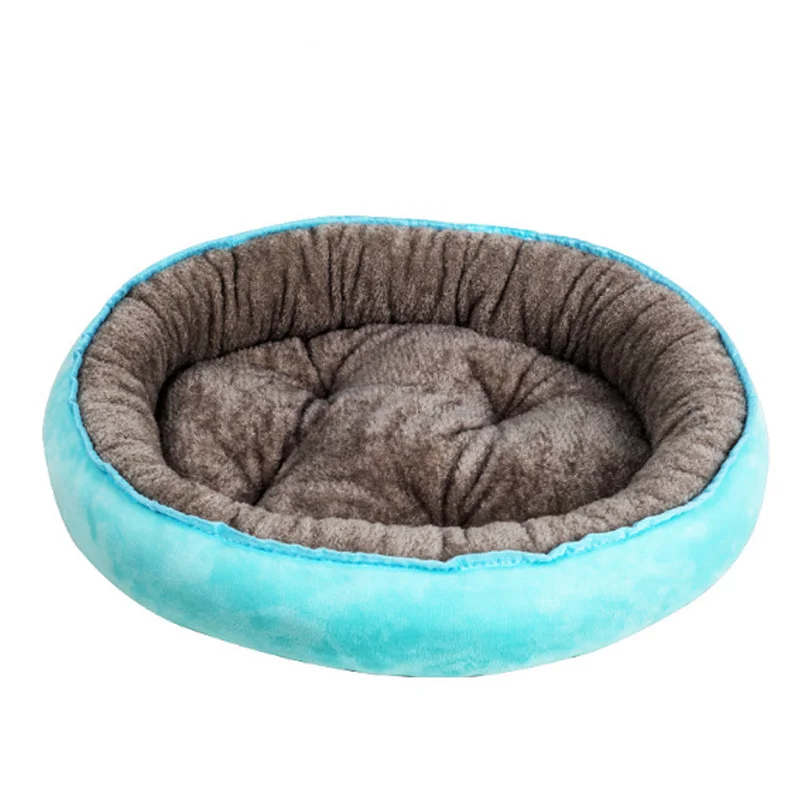 Согревающая флоппи-подушка для кровати собаки 1 шт. Высококачественная Нескользящая моющаяся плюшевая очень удобная подушка для собак Домашние товары для питомцев питомник - Цвет: Lake blue