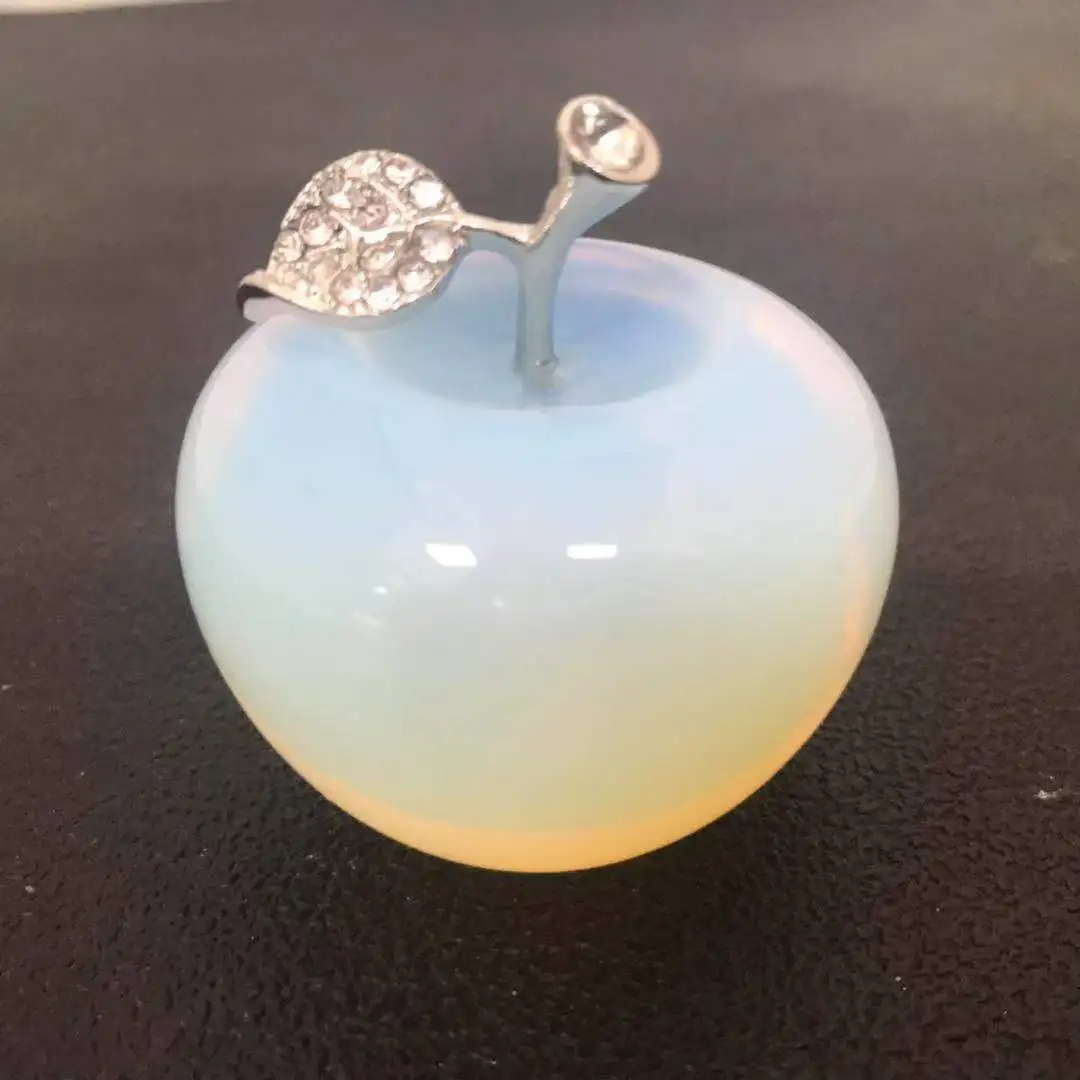 45 мм Высококачественный Природный Опалит Apple форма камня ручной резной для подарка и домашнего декора ZJJ