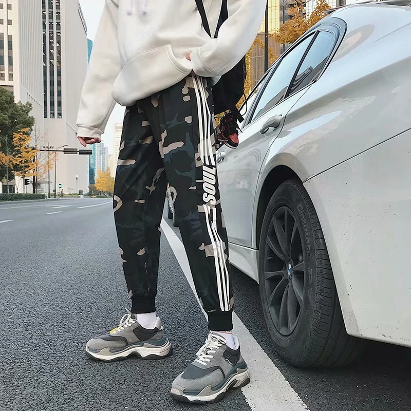 

Mens Joggers Spring Summer Mens Pants Fashion Skinny Sweatpants Striped Slim Fitted Track Pants Gyms Clothing Harem Pant