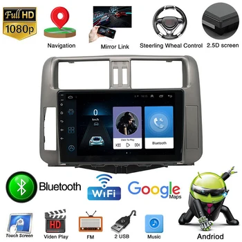 

Wifi 1+16G/2+32G 2din Android 9.1 Car Multimedia Player for Toyota Prado 2010-2013 Navigation 9" Touch Screen Auto Gps Camera