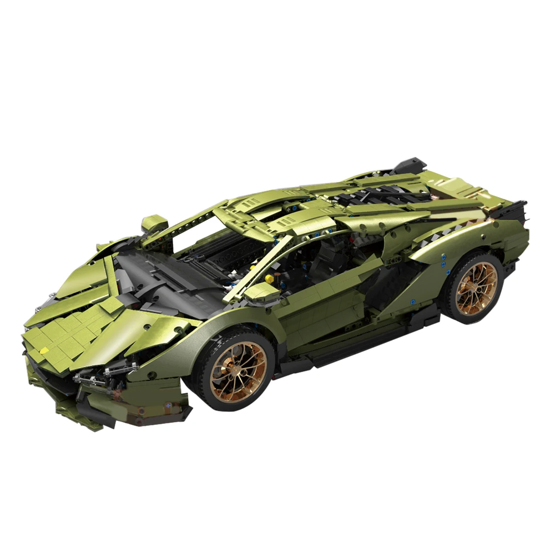 3758 шт. мелких частиц статического варианта 1:8 спортивный автомобиль DIY здание Мпц