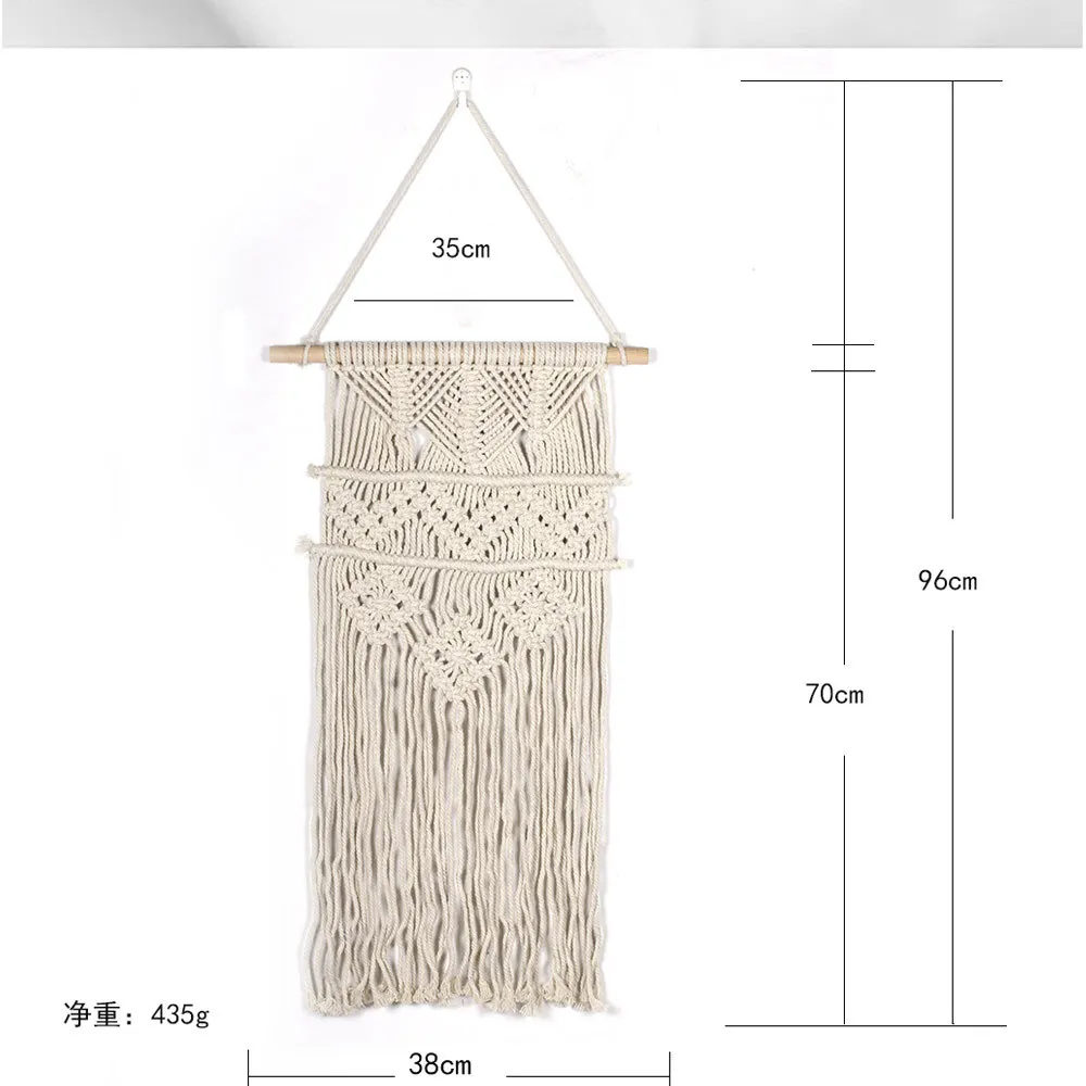 Bohemian Decoration Cotton Rope Weaving Tapestry Home Decoration Nordic Furnishings Wall Hangers Wall Decoration MS7316