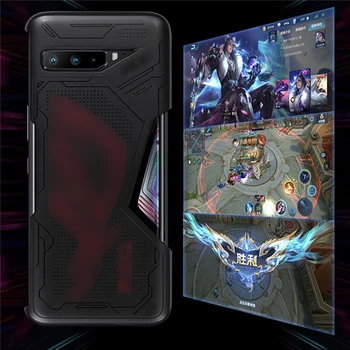 

For ASUS ROG 3 Game Phone Creative Glare Protective Phone Case Anti-knock Fluorescent Hollow Back Cover Shell