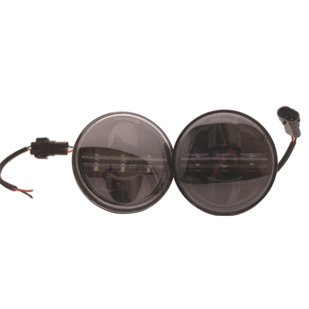 

Marlaa 4-1/2 Motorcycle Passing Lights 4.5 Inch LED Auxiliary Fog Light for Road King Electra Glide Tri Glide Heritage Softail