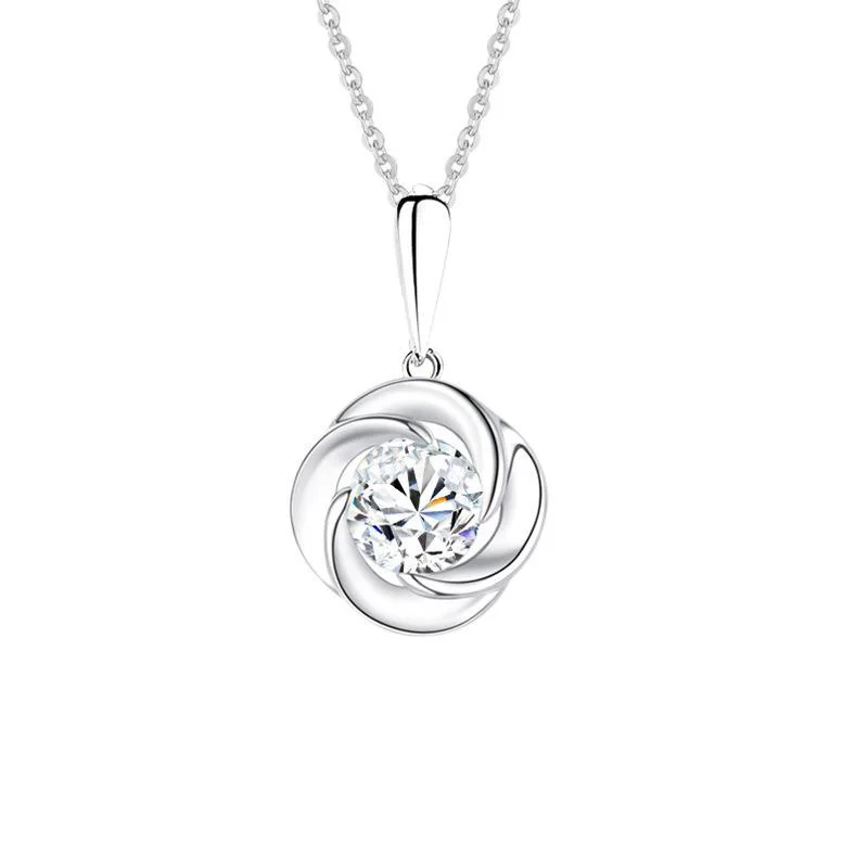 S925 серебро Цепочки и ожерелья темперамент &quotСердце океана&quot короткая цепочка