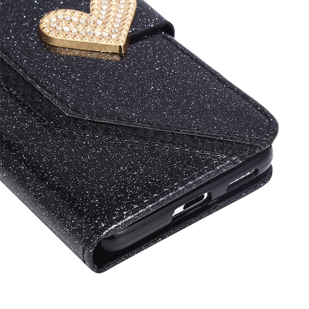 Glittering Shiny Leather Wallet Case for Huawei P40 P30 P20 Pro P10 P8 Lite 2017 Mate10 Mate20 Pro Flip Cover Protector huawei pu case