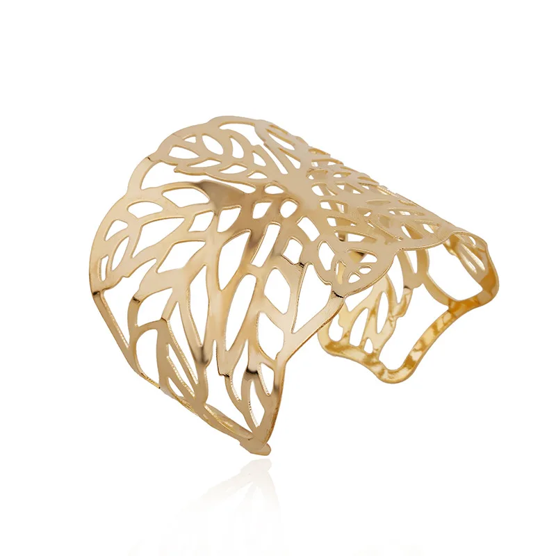 Bangle Bracelet Hollow Wide Cuff Bracelets & Bangles For Women Men Retro Alloy Open Big Male Female Fashion Jewelry