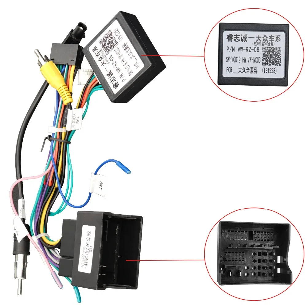 

Android Car Media Player Navi Radio Raise VW RZ-08 Canbus Box/Adapter Cables For A3 A4 Q3 Q5 Android DVD Radio Multmedia Player