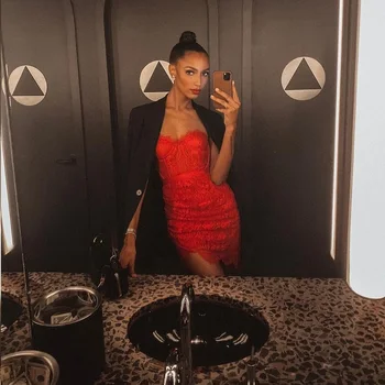 

Latest Fashion Sexy Off Shoulder Women Mini Party Dress Evening Gril Valentine Days Vestido wholesale Online