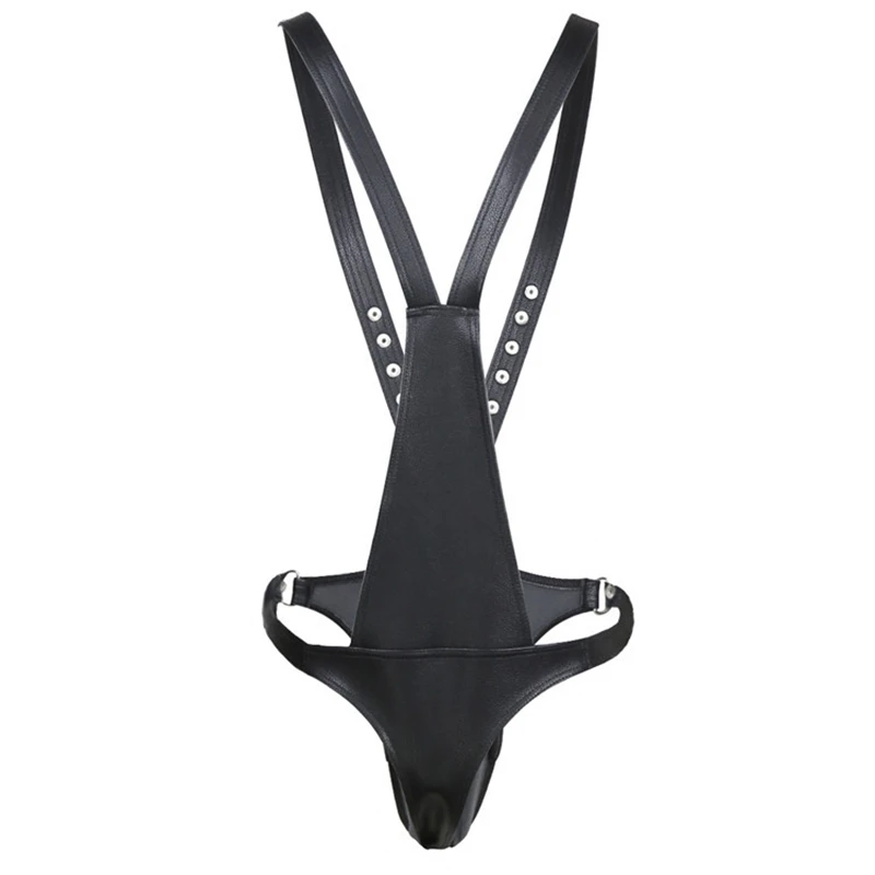 Gay Penis Pouch Leather Harness Men Open Crotch Full Body Bondage Clothes Sexy Party Clubwear Chest Harness Belts For Men Fetish leather chest harness