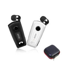 FINEBLUENew UK E20 ポータブルビジネスワイヤレス Bluetooth ヘッドセットテレスコピックタイプイヤホンとマイクヘッドセット通話振動